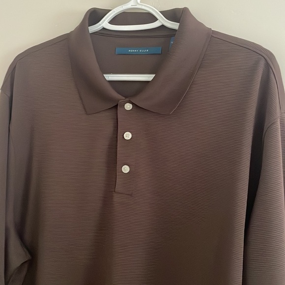 Perry ellis brown long sleeve shirt XXL - Picture 5 of 5